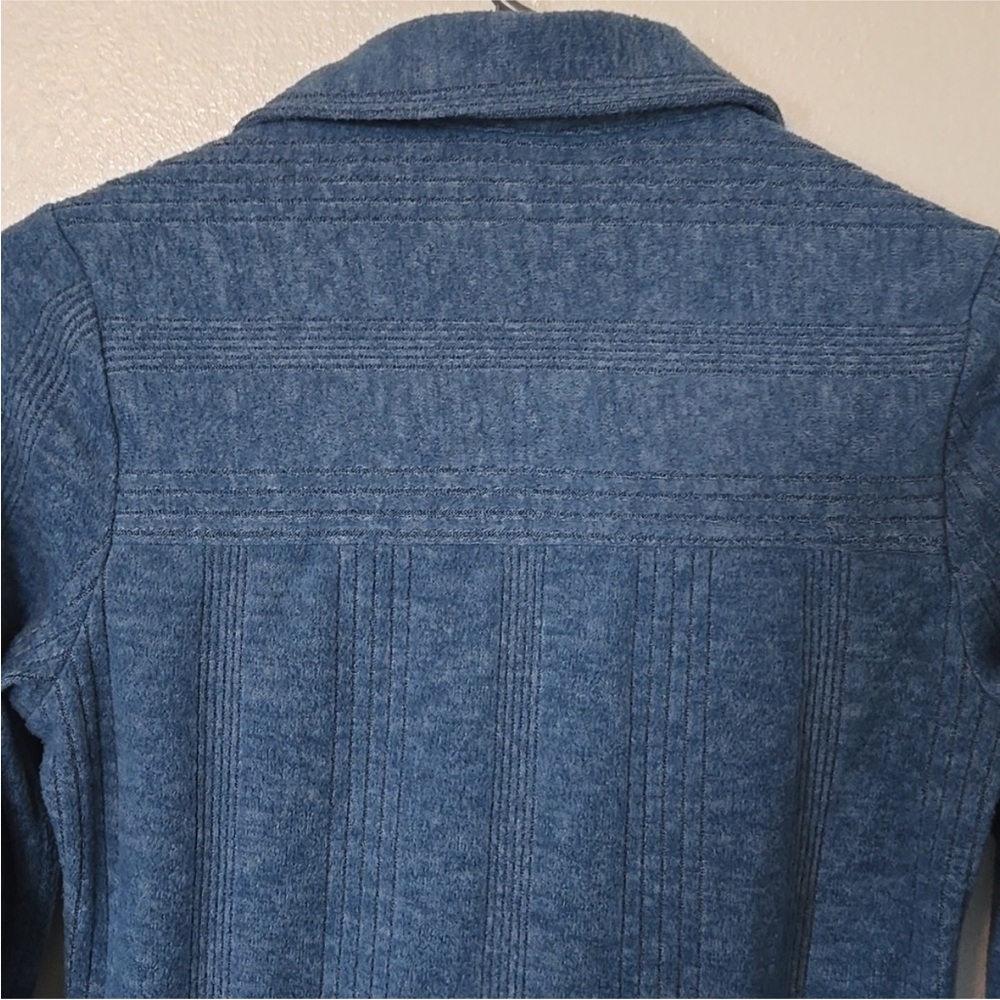 Pilcro Brushed Buttondown Petrol Cardigan Sweater, Size Large - Picture 6 of 8